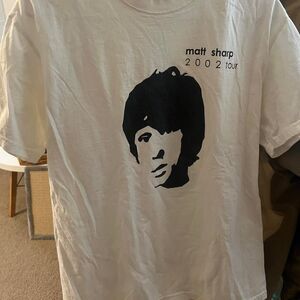 Matt Sharp White Band Tee Men's Size M Weezer